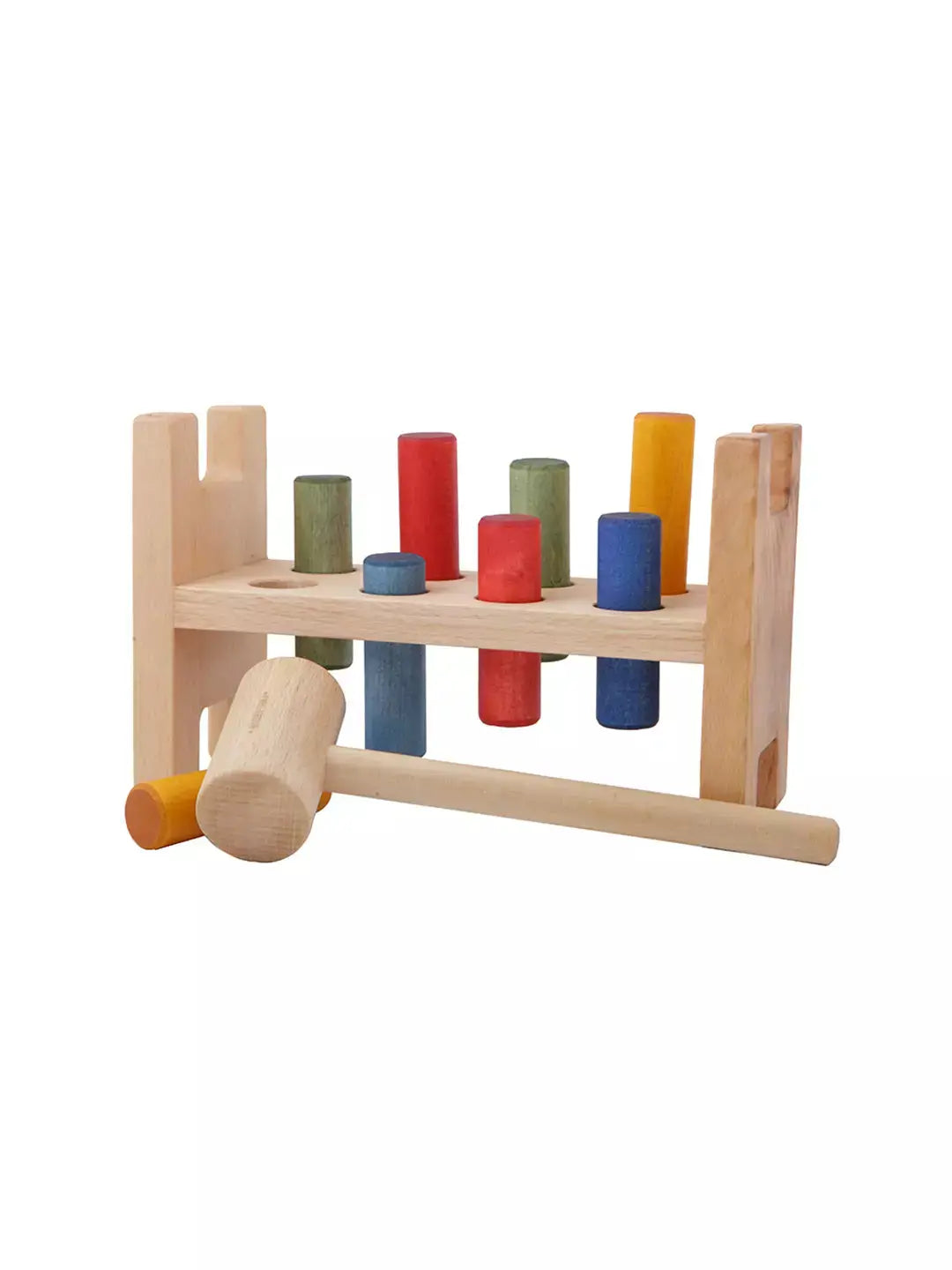 Wooden Rainbow Pound-A-Peg Toy, Montessori Learning Toy  Wooden Story   