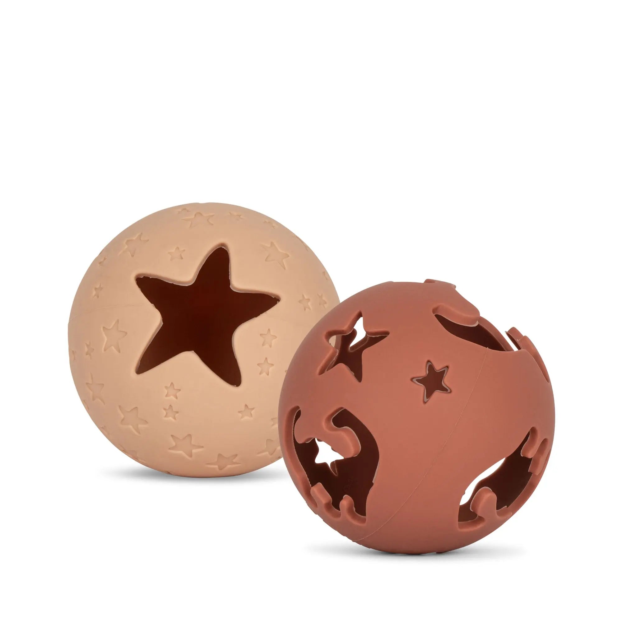 Ceramic Baby Orb Ball Set - 2-Pack, Star Cut Out Design, Enhance Coordination Skills  Konges Sløjd Rosesand Mix One Size 