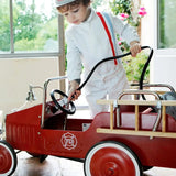 Fireman Pedal Car, Ride-on Fire Truck Toy, Classic Design, Kids Play Vehicle, Retro Gift  Baghera   