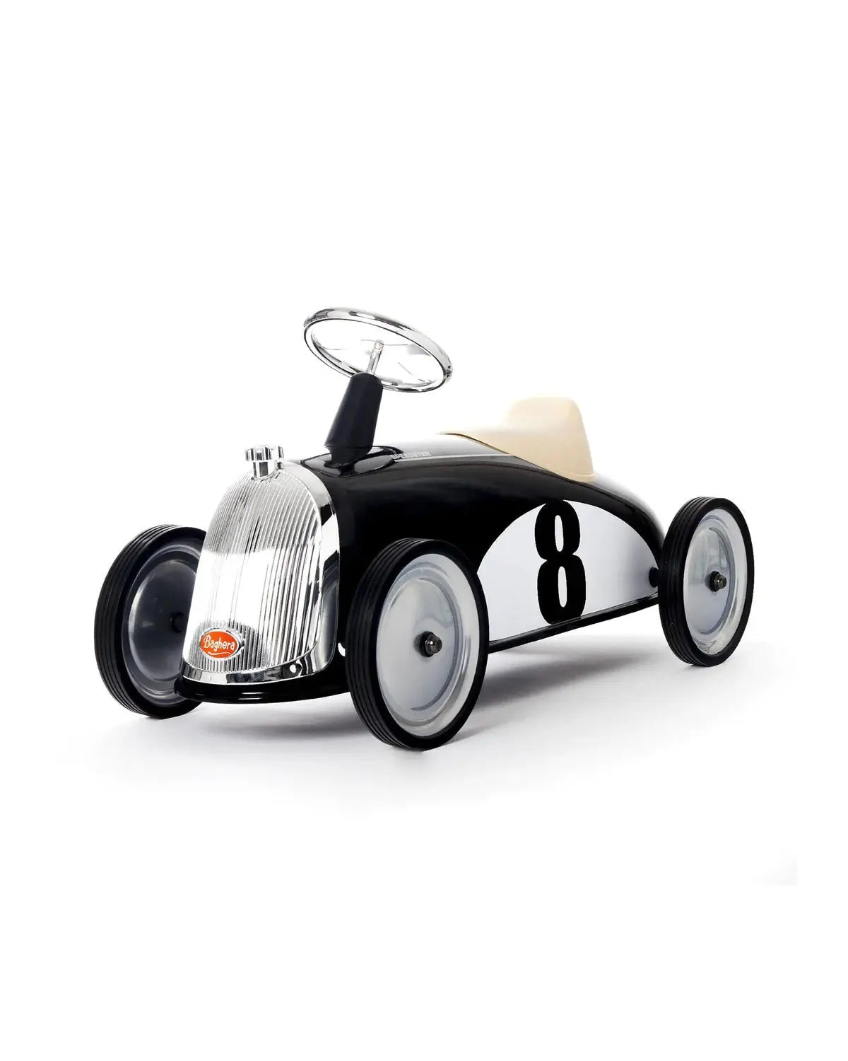 Ride-on Rider Toy Car, Durable Vintage Design, Classic Style, Kids Ride On, Retro Inspired  Baghera Black  